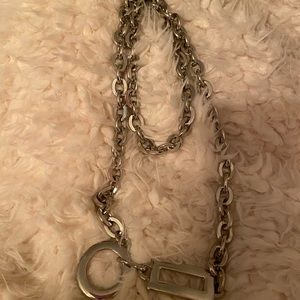 Silver chain belt